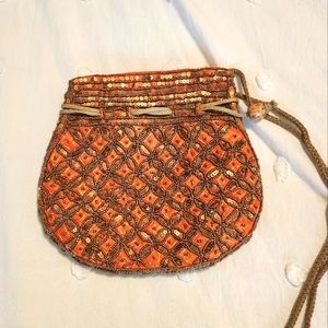 Indian Pakistan Orange Pouch